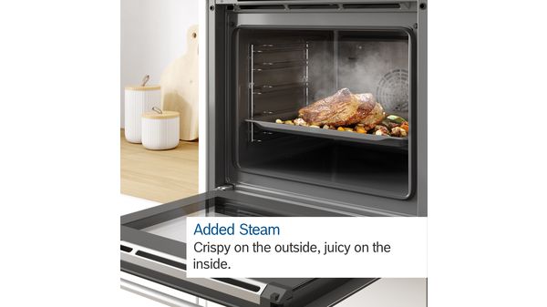 Series 8 Built-in oven with added steam function 60 x 60 cm Stainless steel HRG6769S6B HRG6769S6B-8