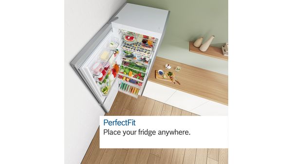 Series 4 Free-standing fridge-freezer with freezer at bottom 186 x 60 cm Stainless steel look KGN34VL35G KGN34VL35G-6