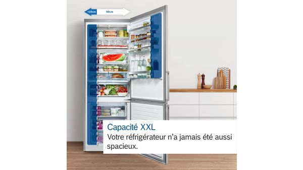 Serie | 6 Réfrigérateur-congélateur pose libre avec compartiment congélation en bas 186 x 86 cm inox AntiFingerprint KGN86AI4P KGN86AI4P-7