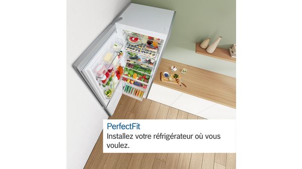 Série 6 Réfrigérateur combiné pose-libre 203 x 60 cm Acier brossé anti-traces KGN39AIBT KGN39AIBT-10