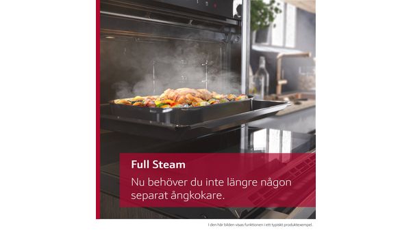 N 90 Kompakt ångugn 60 x 45 cm Rostfritt stål C17FS42N0 C17FS42N0-9