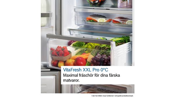 Serie 6 Kombinerad kyl/frys 203 x 60 cm Borstat stål med anti-fingerprint, Total No Frost KGN39AICU KGN39AICU-10