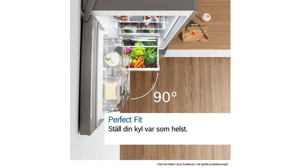 Serie 6 Kombinerad kyl/frys 203 x 60 cm Borstat stål med anti-fingerprint, Total No Frost KGN39AICU KGN39AICU-14