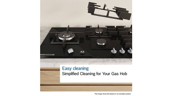 Serie 6 Placa de gas 60 cm Vidrio templado, Negro PPP6A6I10 PPP6A6I10-8