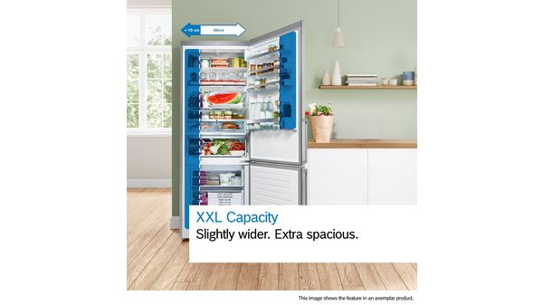 Serie 4 Frigorífico combinado de libre instalación 193 x 70 cm Acero cepillado antihuellas, Total No Frost KGN56XIDR KGN56XIDR-6