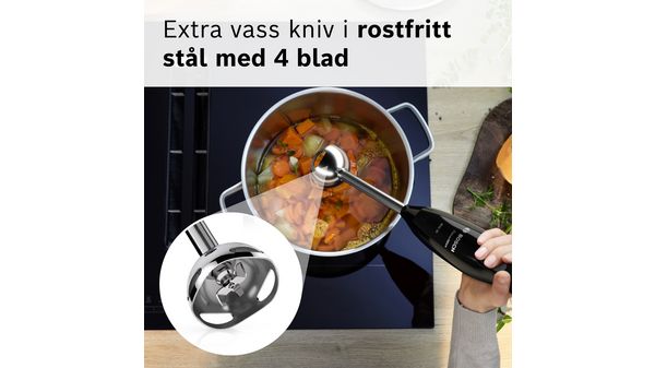 Stavmixer CleverMixx 600 W Svart, antracit MSM2610B MSM2610B-16