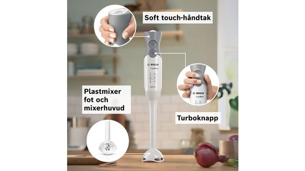 Stavmixer ErgoMixx 600 W Vit, Fönstergrå MSM66020 MSM66020-4