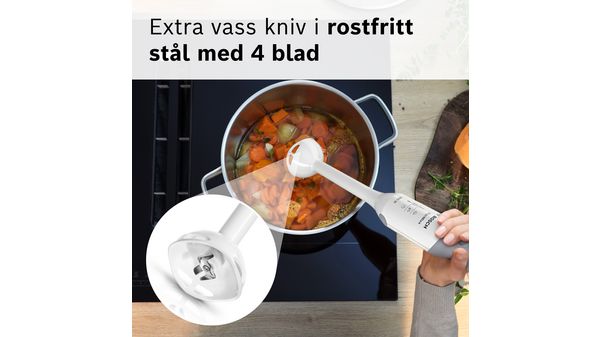 Stavmixer ErgoMixx 600 W Vit, Fönstergrå MSM66020 MSM66020-7