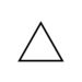 Kolmnurgasümbol, mis tähistab pleegitamist.