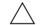 O símbolo do triângulo para aplicação de lixívia.