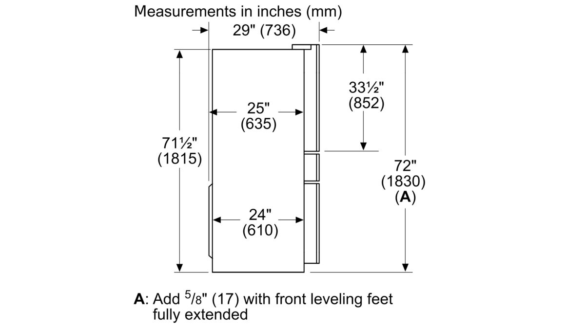 Buy Bosch 800 Series French Door Bottom Mount Refrigerator Glass