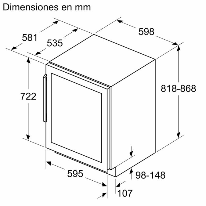 Serie 6 Vinoteca integrable 82 x 60 cm KUW21AHG0 KUW21AHG0-10