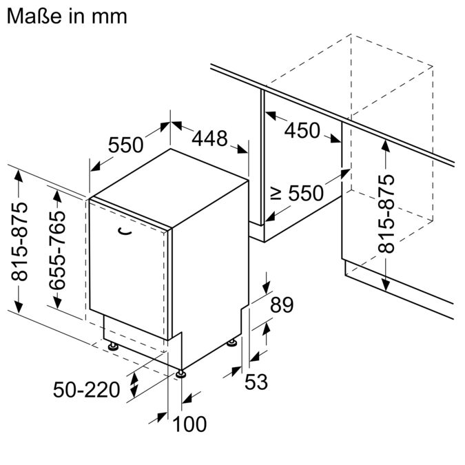 Serie 4 Vollintegrierter Geschirrspüler 45 cm VarioScharnier für besondere Einbausituationen SPH4HL801E SPH4HL801E-9