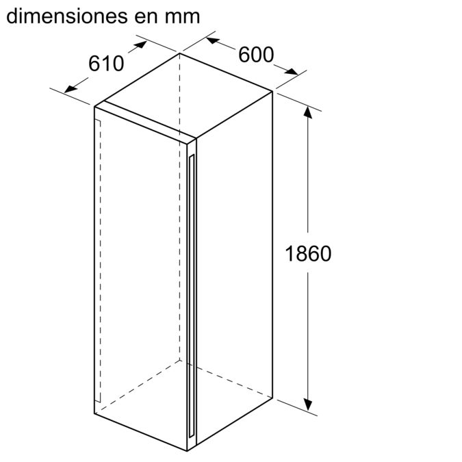 Serie 6 Vinoteca libre instalación 186 x 60 cm KWK36ABGA KWK36ABGA-5