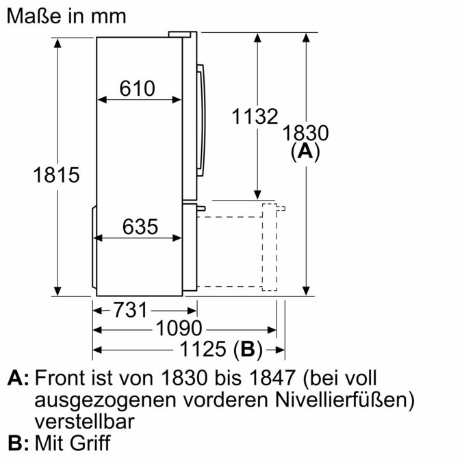 Serie 8 Kühl-Gefrier-Kombination, mehrtürig 183 x 90.5 cm Gebürsteter Stahl AntiFingerprint KFF96PIEP KFF96PIEP-11