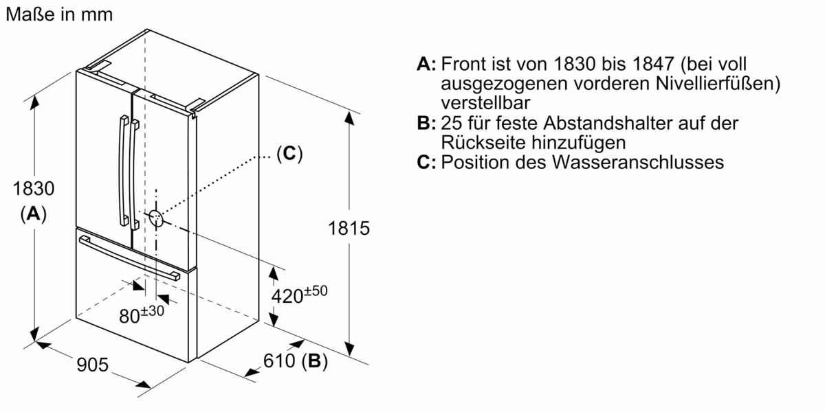 Serie 8 Kühl-Gefrier-Kombination, mehrtürig 183 x 90.5 cm Gebürsteter Stahl AntiFingerprint KFF96PIEP KFF96PIEP-10