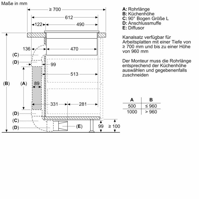 Einbau-Backofen-Set HBA4720B3 + PVQ890H26E Einbau-Backofen, Kochfeld mit Dunstabzug (Induktion) HBDPROTEC6 HBDPROTEC6-8