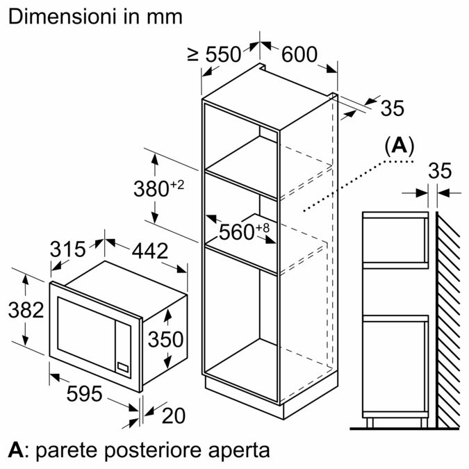 BEL623MS3 Microonde da incasso