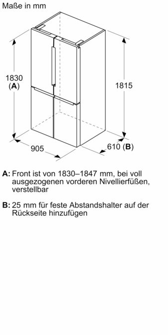 Serie 4 Kühl-Gefrier-Kombination, mehrtürig 183 x 90.5 cm Edelstahl (mit Antifingerprint) KFN96APEA KFN96APEA-14