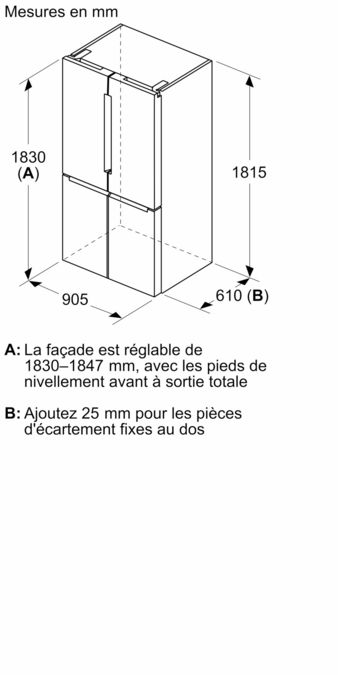 Série 4 Réfrigérateur multi-portes congélateur en bas 183 x 90.5 cm Inox anti trace de doigts KFN96VPEA KFN96VPEA-14