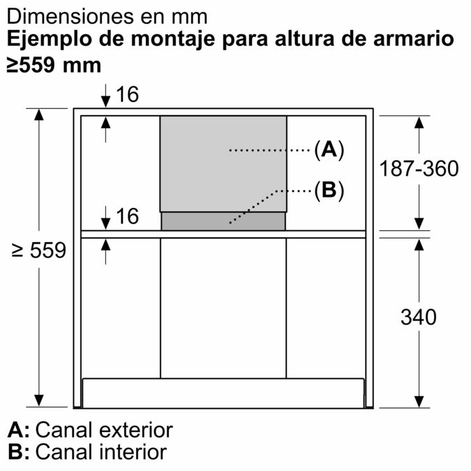 Accesorio para campana 187-360 mm DWZ1IB6N1 DWZ1IB6N1-2