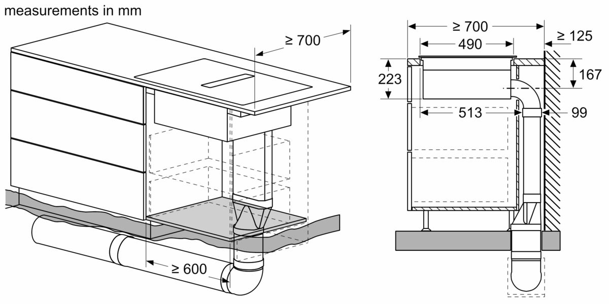 Series 6 Induction hob with integrated ventilation system 80 cm surface mount without frame PVQ811F15E PVQ811F15E-21