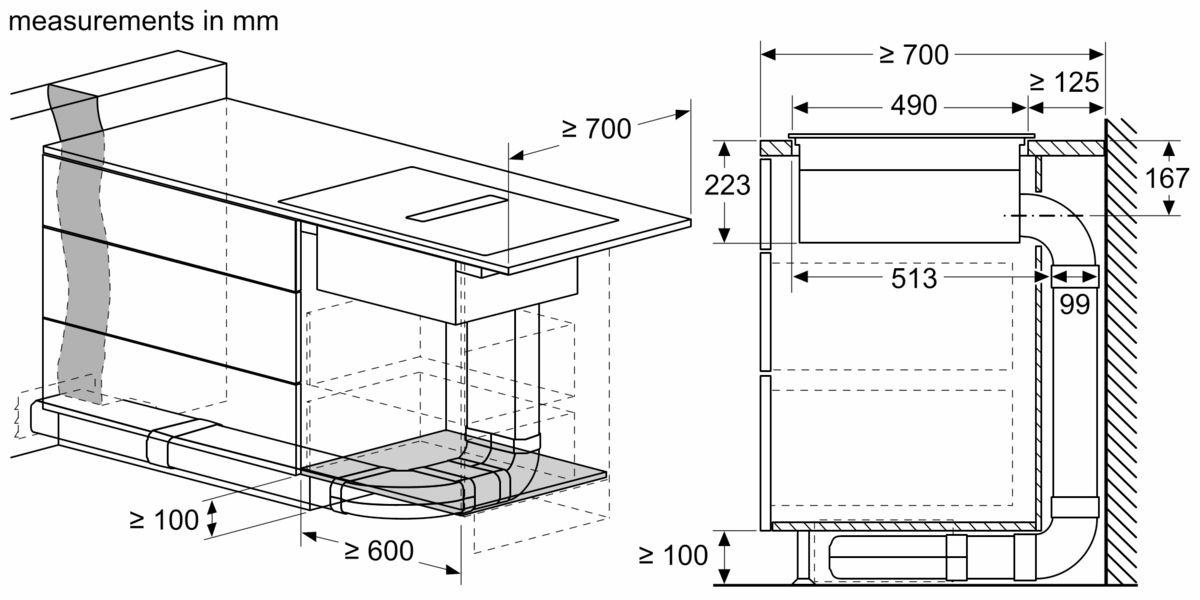 Series 6 Induction hob with integrated ventilation system 80 cm surface mount without frame PVQ811F15E PVQ811F15E-13