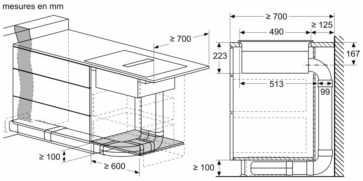 Série 4 Table induction aspirante 60 cm sans cadre PIE611B15E PIE611B15E-12