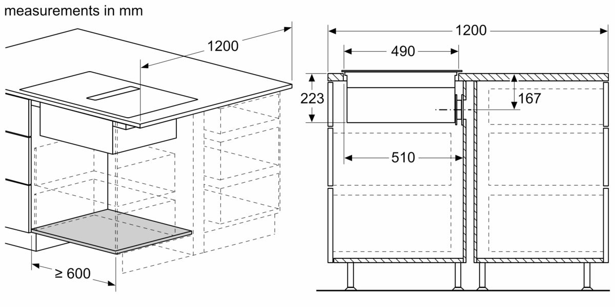 Series 6 Induction hob with integrated ventilation system 80 cm surface mount without frame PVQ811F15E PVQ811F15E-14