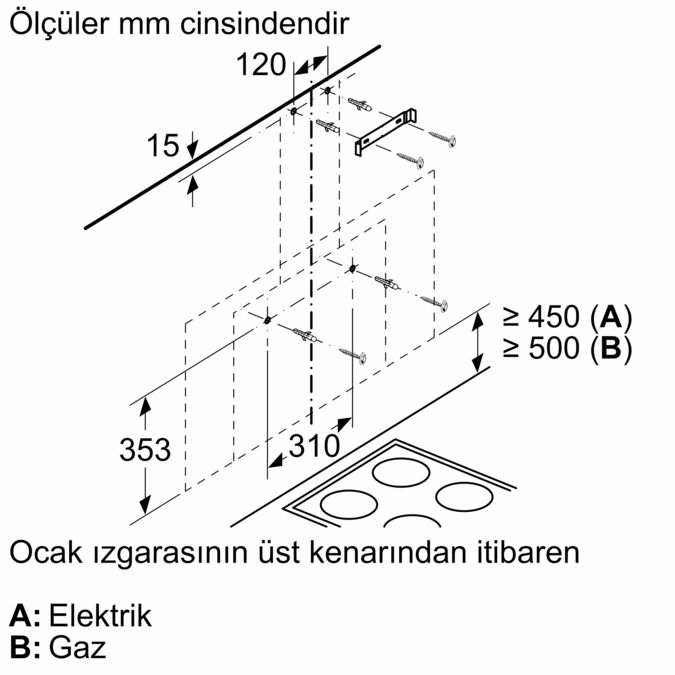 Serie 4 Duvar Tipi Davlumbaz 90 cm Beyaz Cam Yüzey DWF95AJ20T DWF95AJ20T-8