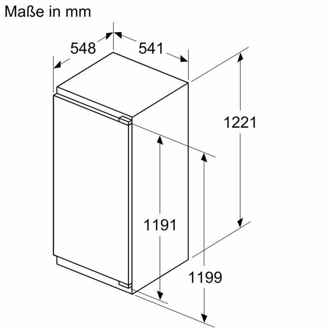 Serie 4 Einbau-Kühlschrank mit Gefrierfach 122.5 x 56 cm Flachscharnier KIL42VFE0 KIL42VFE0-10