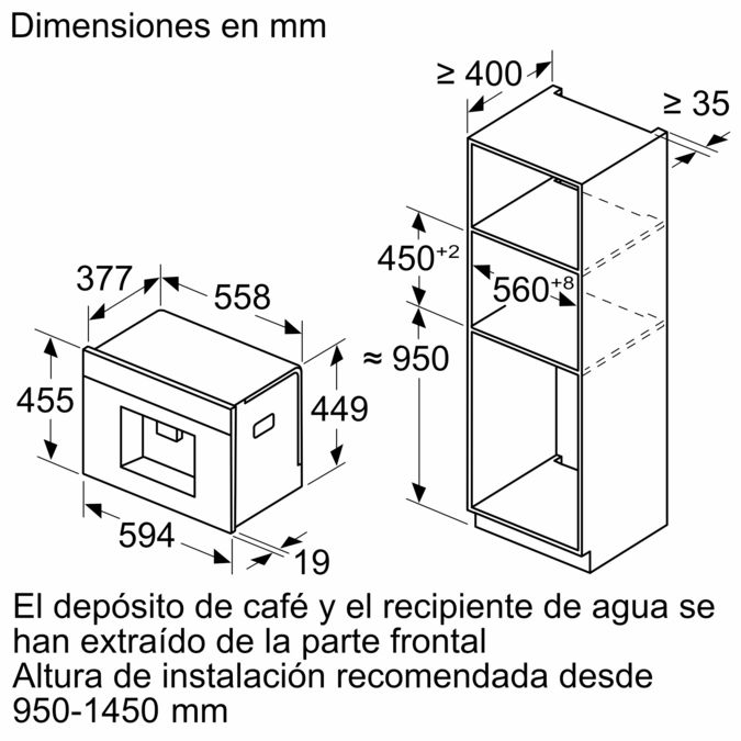 Serie 8 Cafetera totalmente integrable Negro, Contenedor de agua CTL7181B0 CTL7181B0-4