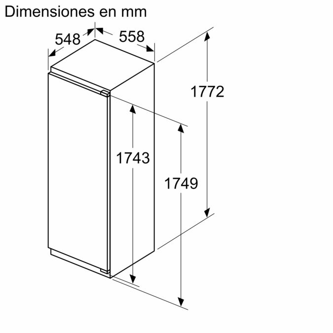 Serie 6 Frigorífico integrable 177.2 x 55.8 cm Cierre SoftClose con puerta fija KIR81ADD0 KIR81ADD0-5