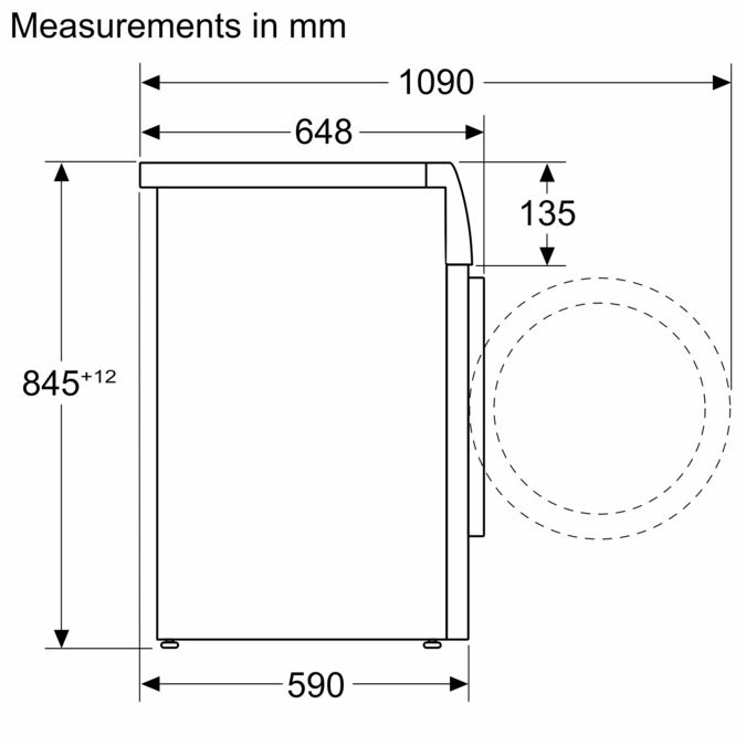 Series 8 washing machine, front loader 10 kg 1600 rpm WGB256A1AU WGB256A1AU-13