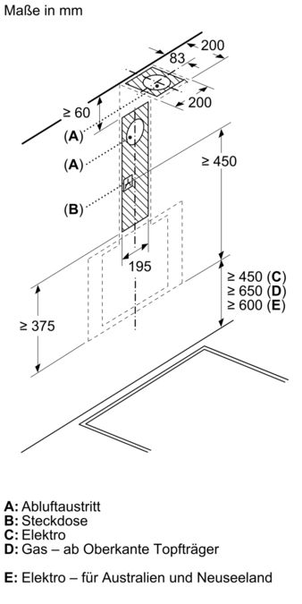 Serie 2 Wandesse 60 cm Klarglas schwarz bedruckt DWK65DK60 DWK65DK60-8