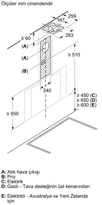 Serie 8 Duvar Tipi Davlumbaz 90 cm Siyah Cam DWK91LT60 DWK91LT60-11