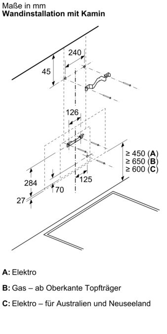 Serie 4 Wandesse 60 cm Klarglas schwarz bedruckt DWK67FN60 DWK67FN60-11