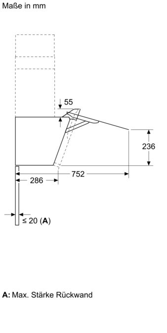 Serie 4 Wandesse 60 cm Klarglas schwarz bedruckt DWK67FN60 DWK67FN60-12