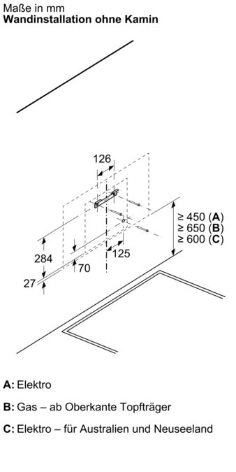 Serie 4 Umluft-Wandhaube 80 cm Klarglas schwarz bedruckt DWJ87FN60 DWJ87FN60-6