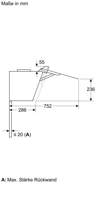 Serie 4 Umluft-Wandhaube 80 cm Klarglas schwarz bedruckt DWJ87FN60 DWJ87FN60-7