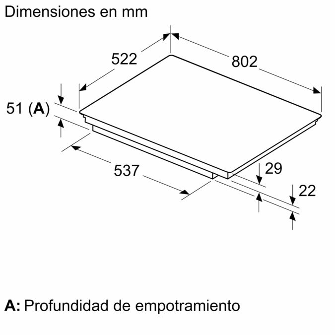 Serie 6 Placa de inducción 80 cm Negro mate, sin perfiles PVS81AHC1E PVS81AHC1E-12