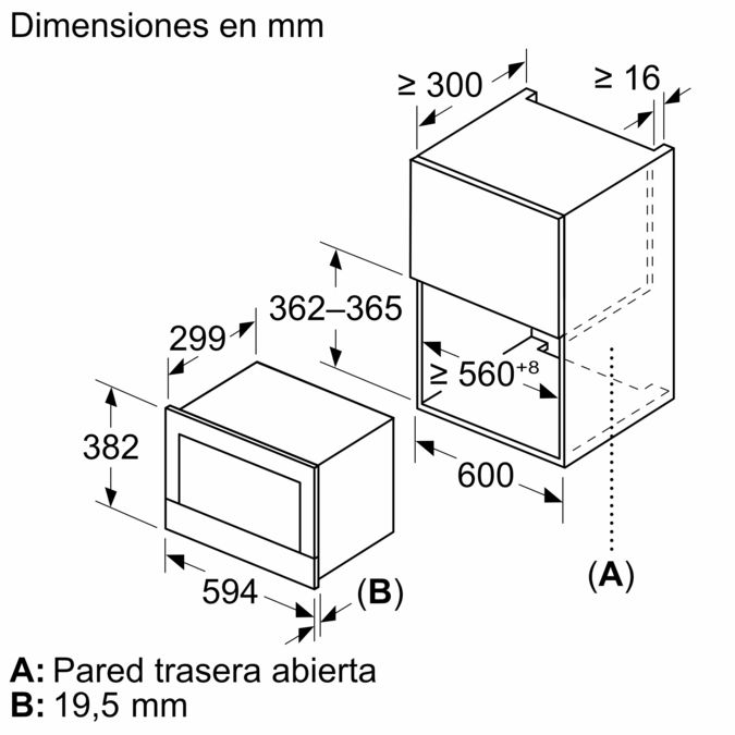 Serie 8 Microondas integrable Negro BFL7221B1 BFL7221B1-7