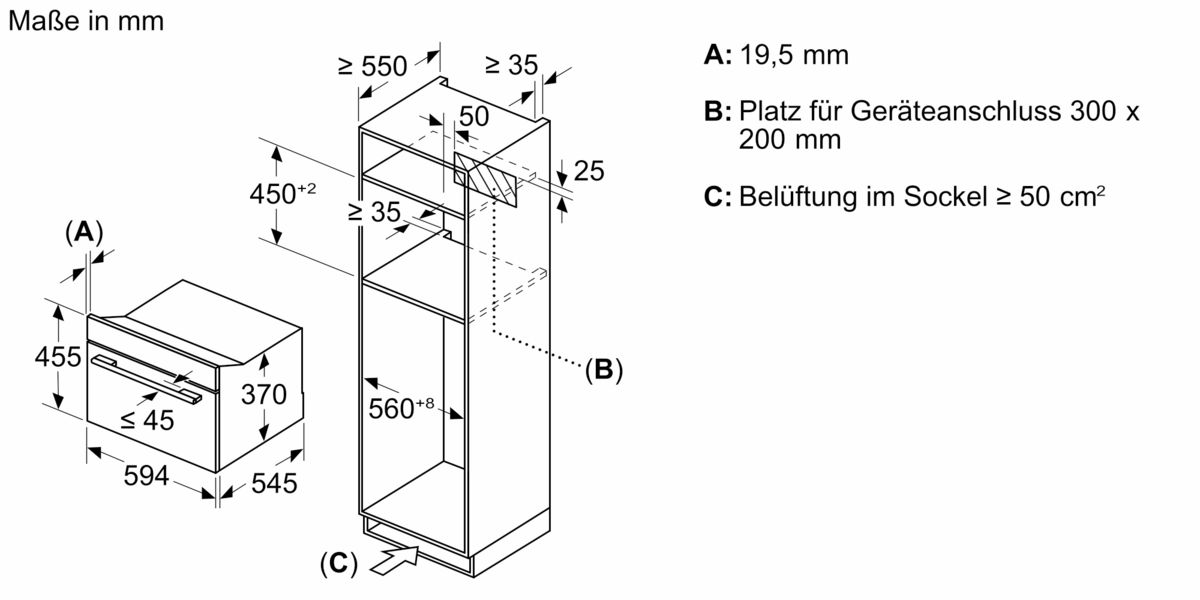 Serie 8 Einbau-Mikrowelle 60 x 45 cm Schwarz CEG932XB1 CEG932XB1-5