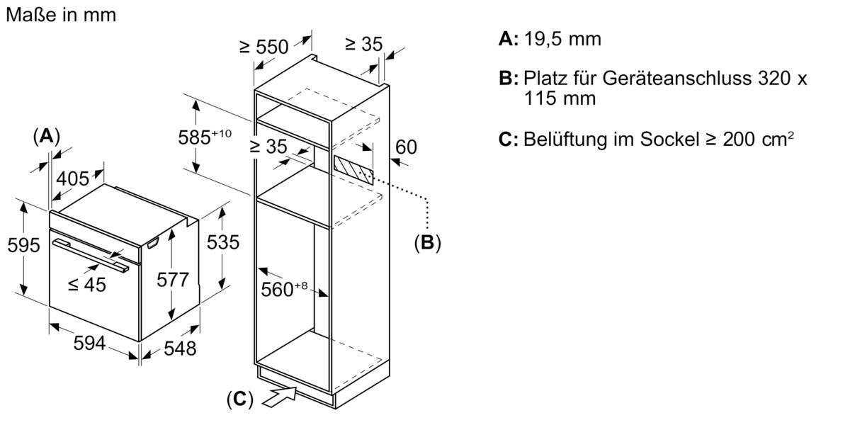 Serie 8 Einbau-Backofen mit Mikrowellenfunktion 60 x 60 cm Schwarz HMG978NB1 HMG978NB1-7