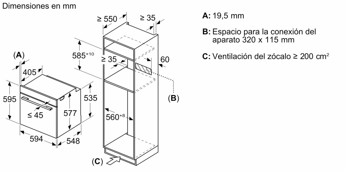 Serie 8 Horno con microondas 60 x 60 cm Negro HMG7764B1 HMG7764B1-7