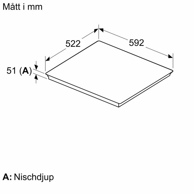 N 70 Induktionshäll 60 cm utan ram T56FHS1L0 T56FHS1L0-10