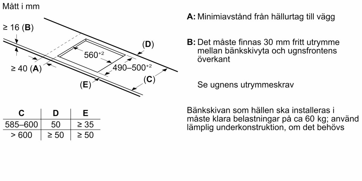 N 70 Induktionshäll 60 cm utan ram T56FHS1L0 T56FHS1L0-11