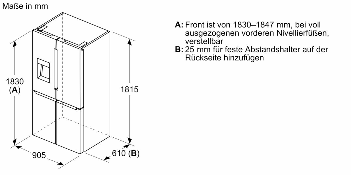 Serie 6 Kühl-Gefrier-Kombination, mehrtürig 183 x 90.5 cm Gebürsteter schwarzer Stahl AntiFingerprint KFI96AXEA KFI96AXEA-15