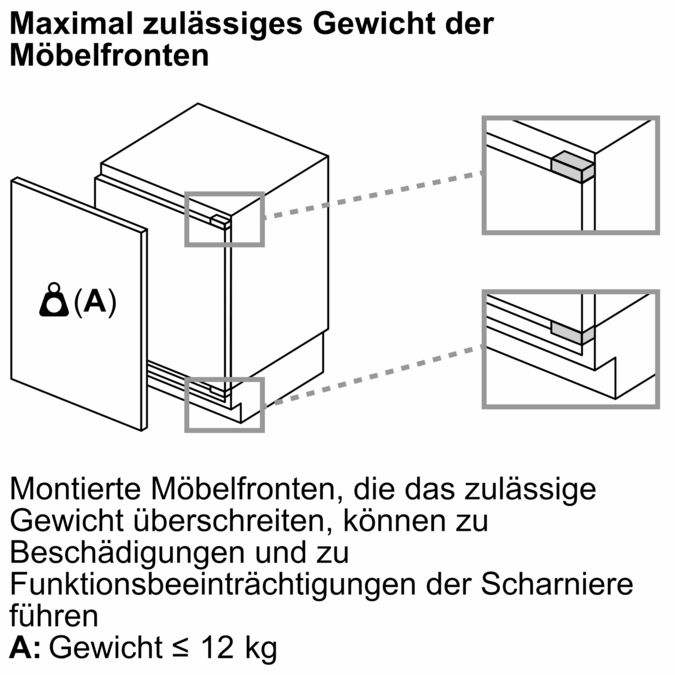 Serie 4 Unterbau-Kühlschrank mit Gefrierfach 82 x 60 cm Flachscharnier KUL22VFD0 KUL22VFD0-6