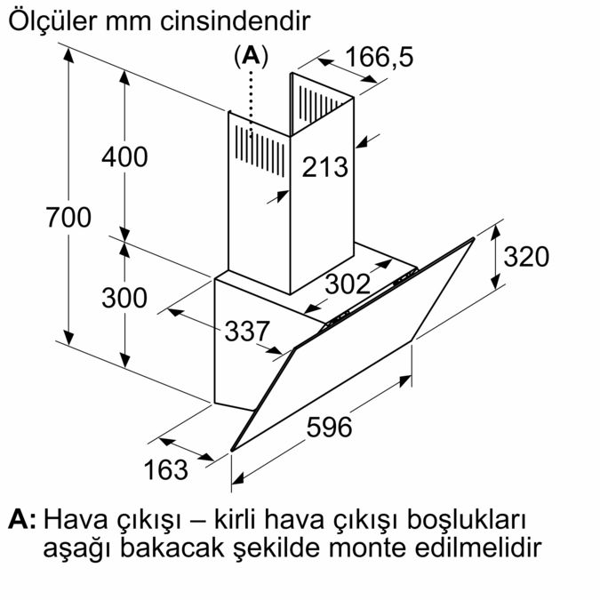 Serie 2 Duvar Tipi Davlumbaz 60 cm Beyaz Cam Yüzey DWK64PJ20T DWK64PJ20T-6